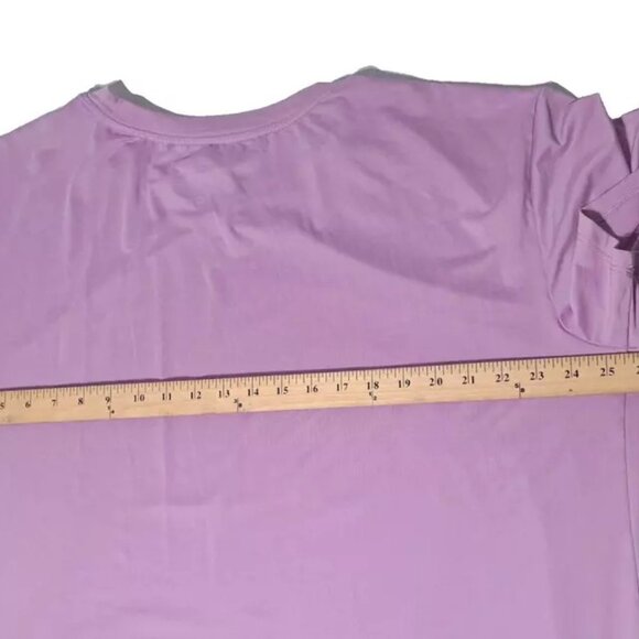 JOYSPUN LADIES Dark Pink Screen Print Short Sleeve Knit PJ Top Sz 2X - Picture 5 of 6